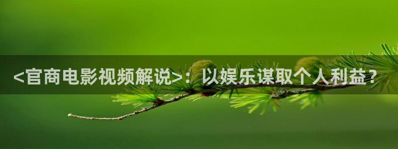 人世间西瓜免费观看高清：<官商电影视频解说>：以娱乐谋取个人利益？